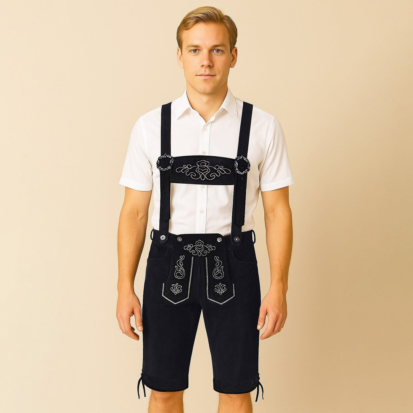 Jonas – Klassiske lederhosen med broderi