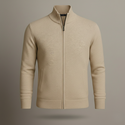 Jake – Cardigan con cerniera in lana merino