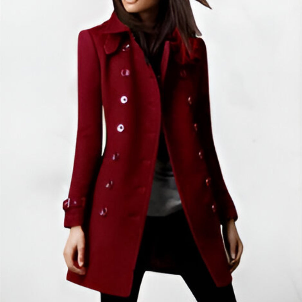 Camilla – Cappotto elegante in lana a doppio petto