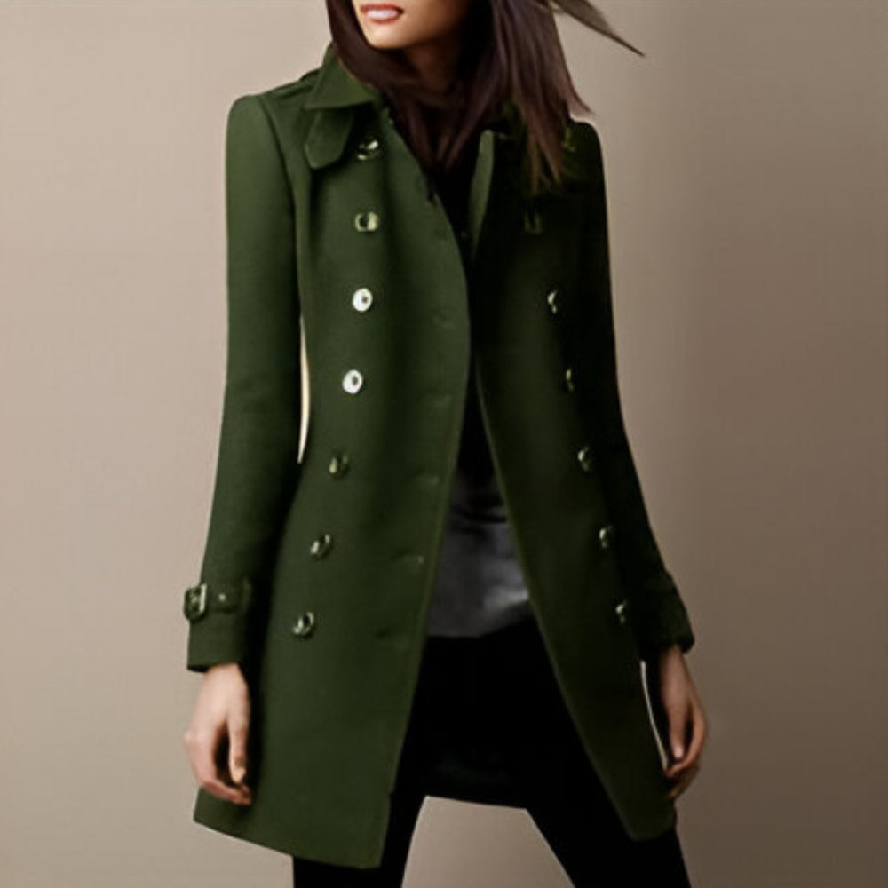 Camilla – Cappotto elegante in lana a doppio petto