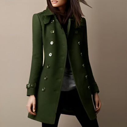 Camilla – Cappotto elegante in lana a doppio petto