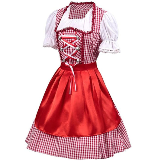Andy – Traditionel rød dirndl med forklæde