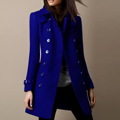 Camilla – Cappotto elegante in lana a doppio petto