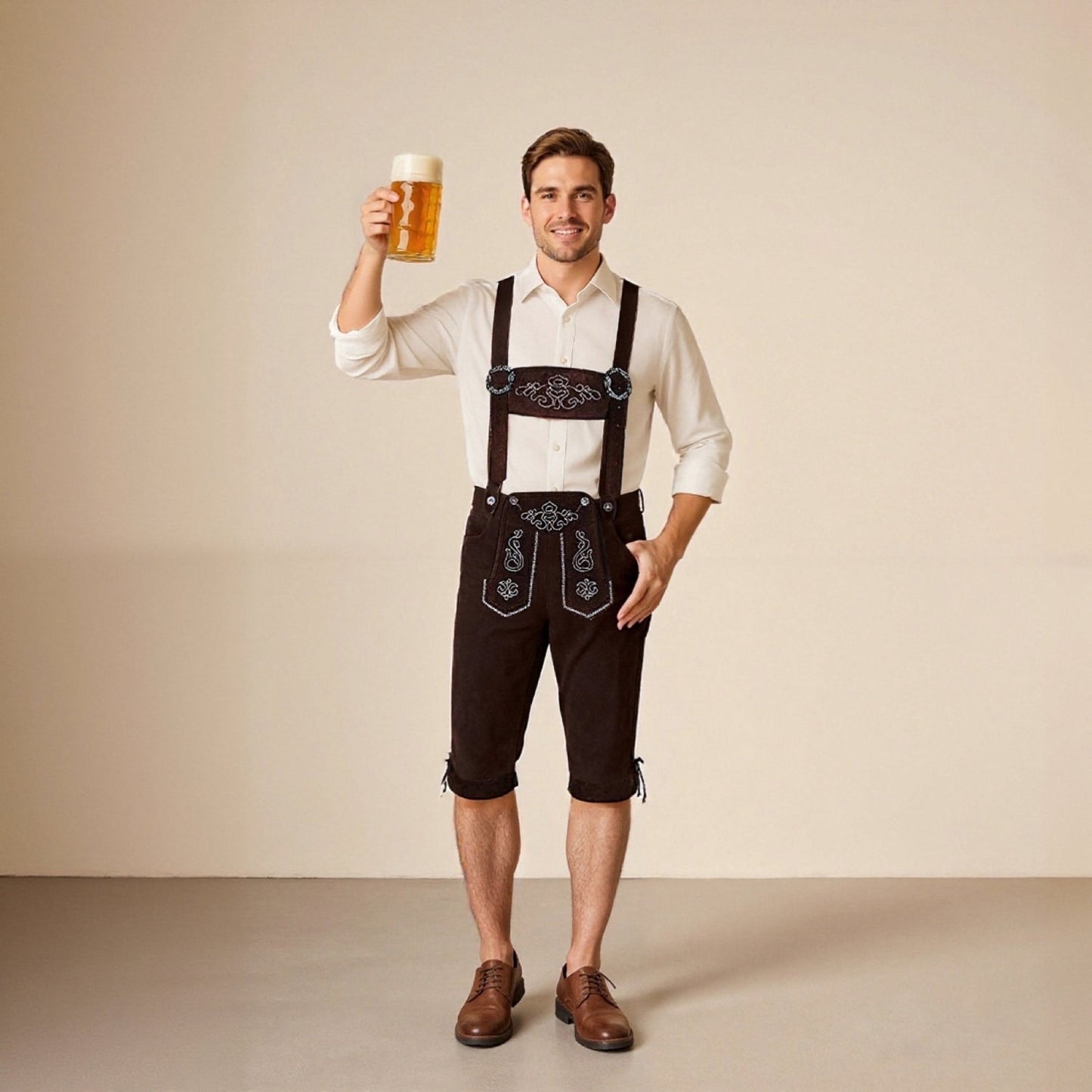 Jonas – Klassiske lederhosen med broderi